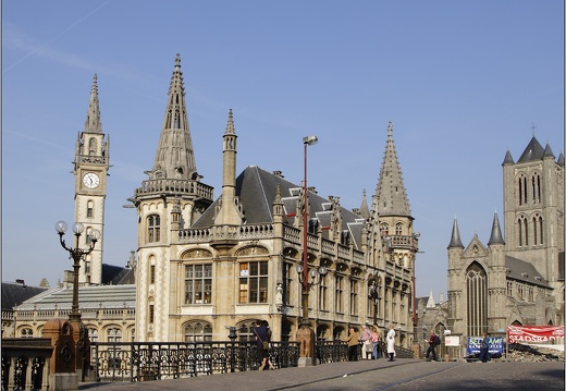 Gand, old Post Office & Sint-Niklaaskerk #02 (2526 visites) Gand, old Post Office & Sint-Niklaaskerk #02